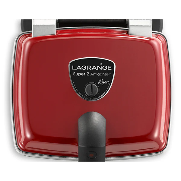 Gaufrier électrique 3 plaques Super 2 Antiadhésif rouge 1000 W Lagrange - Image 4
