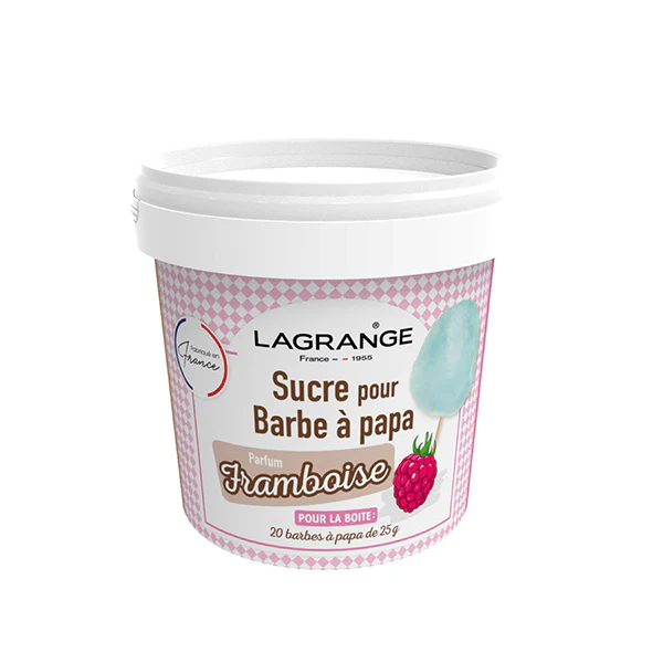 Sucre à barbe à papa arôme Framboise 500 g 380008 Lagrange