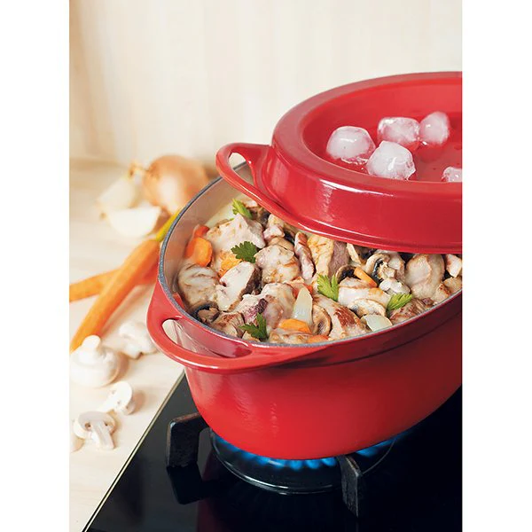 Cocotte fonte ovale Doufeu 32 cm 7,2 L cerise Le Creuset - Image 3