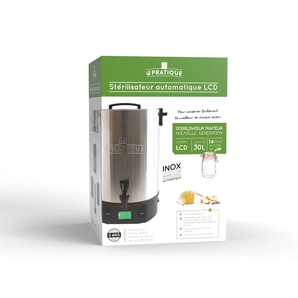 Stérilisateur inox électrique 30 litres automatique 2200 W Le Pratique - Image 2