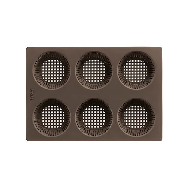 Plaque perforée 6 petits pains ronds en silicone Lékué - Image 3