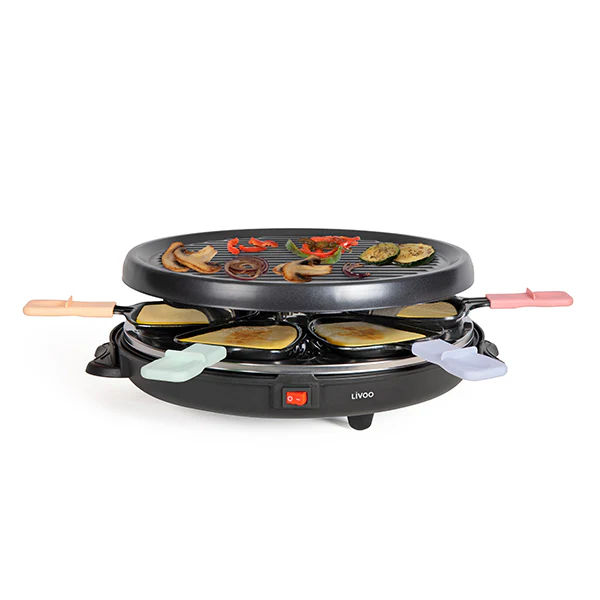 Appareil Ă raclette 6 personnes rond 800 W Livoo - Image 4