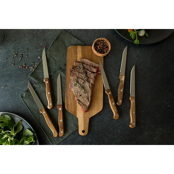 Bloc de 6 couteaux à steak en bois Livoo - Image 5