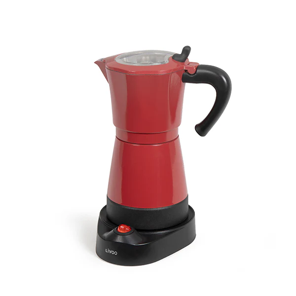 Cafetière électrique Italienne rouge 6 tasses 480 W Livoo - Image 3