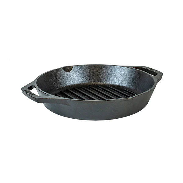PoĂȘle grill ronde en fonte naturelle 26 cm Lodge