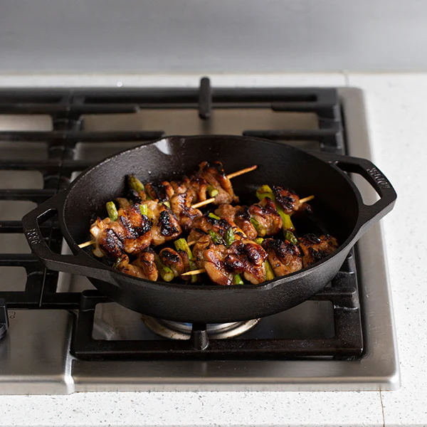 PoĂȘle grill ronde en fonte naturelle 26 cm Lodge - Image 2