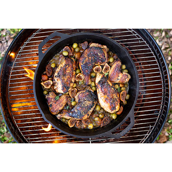 PoĂȘle grill ronde en fonte naturelle 26 cm Lodge - Image 4