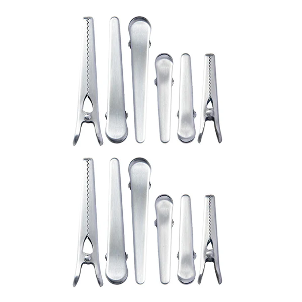 Lot 12 pinces Ă sachet en inox 8 et 11,5 cm Mathon - Image 4