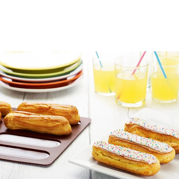 Lot 2 Flexi'plaques silicone 8 éclairs et 12 choux Mathon - Image 2