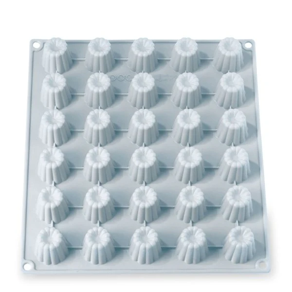 Lot 2 grandes plaques silicone mini-canelés et financiers Mathon - Image 2