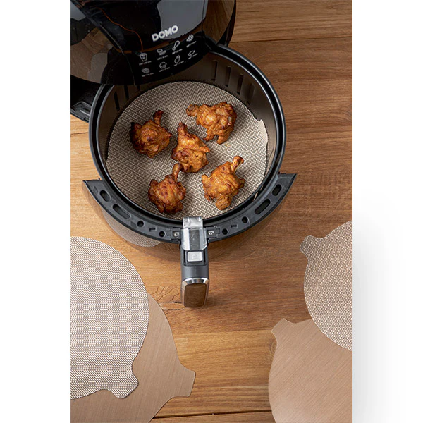 Lot 2 x 2 feuilles de cuisson rondes pour friteuse à air chaud  NoStik