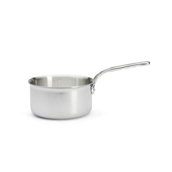 Lot 3 casseroles 16, 18 et 20 cm et 2 poĂȘles 24 et 28 cm tout inox Affinity De Buyer - Image 4