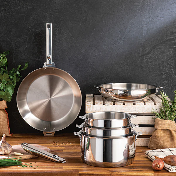 Lot 3 casseroles inox ClipsâInox 16, 18 et 20 cm et manche amovible Mathon - Image 2