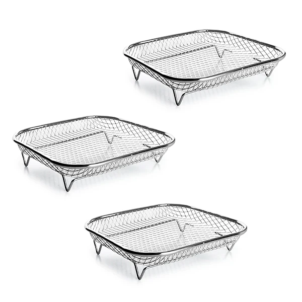 Lot 3 paniers carrés pour friteuse à air chaud Ibili