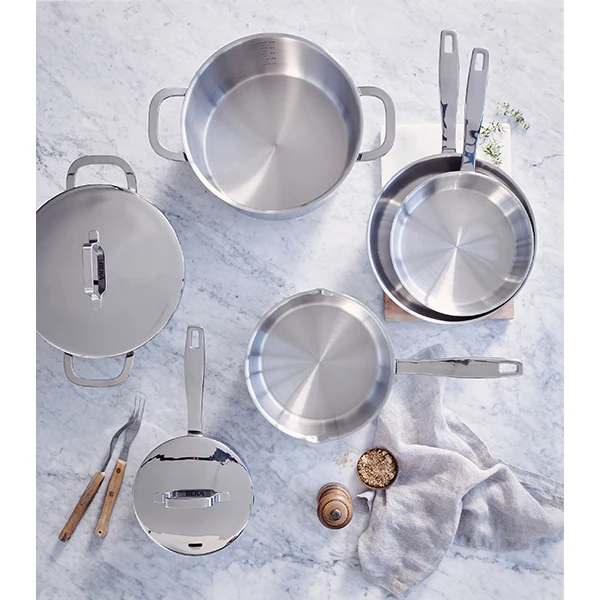 Lot 4 poĂȘles Ă frire tout inox Maestro 20, 24, 28 et 32 cm Beka - Image 3