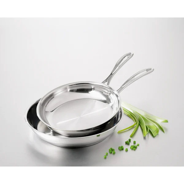 Lot 4 poêles tout inox Chef 20, 24, 28 et 30 cm Beka - Image 2