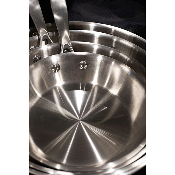 Lot 4 poêles tout inox Triply 20, 24, 28 et 32 cm  Menastyl - Image 2
