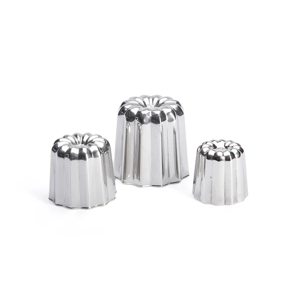 Lot 8 moules à canelés en inox à 4,5 cm De Buyer - Image 2