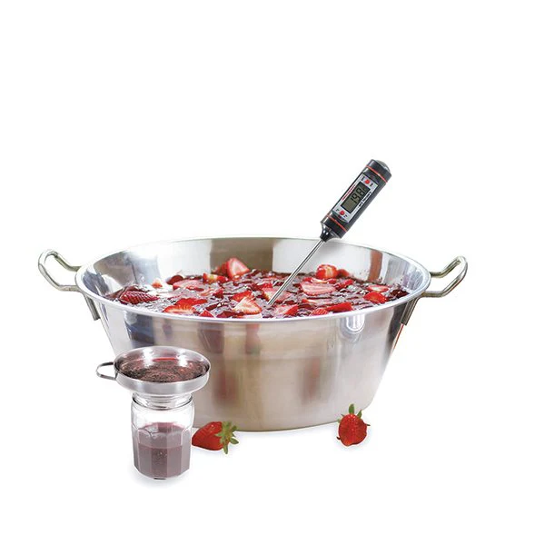 Lot Bassine à confiture 38 cm et 100 étiquettes autocollantes décor fruits - Image 4