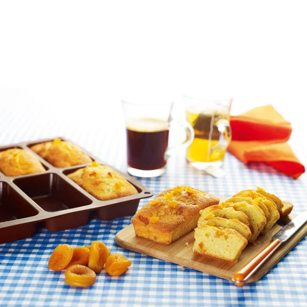 Lot de 1 Flexi'Moule Cake et 1 Flexi'plaque 6 petits cakes en silicone Mathon - Image 2