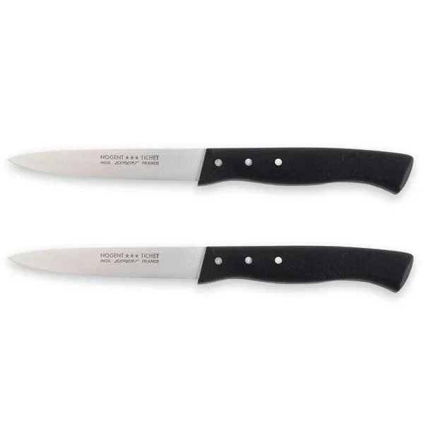 Lot de 2 couteaux office lame 9 cm Affidentée avec protection Nogent