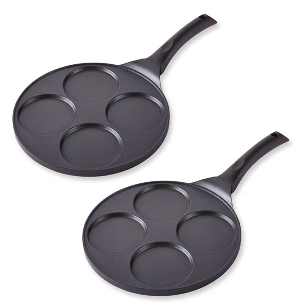 Lot de 2 poĂȘles 4 blinis ou pancakes Ă induction 26,5 cm Mathon