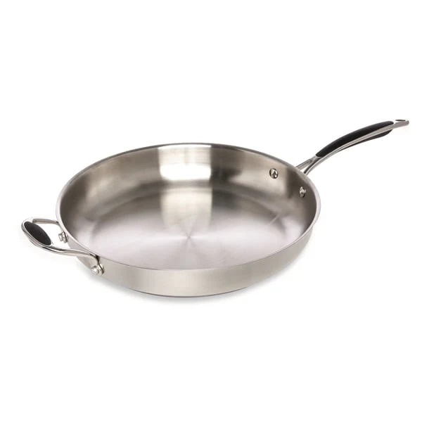 Lot de 2 poĂȘles tout inox ExcellâInox 28 et 32 cm Mathon - Image 2