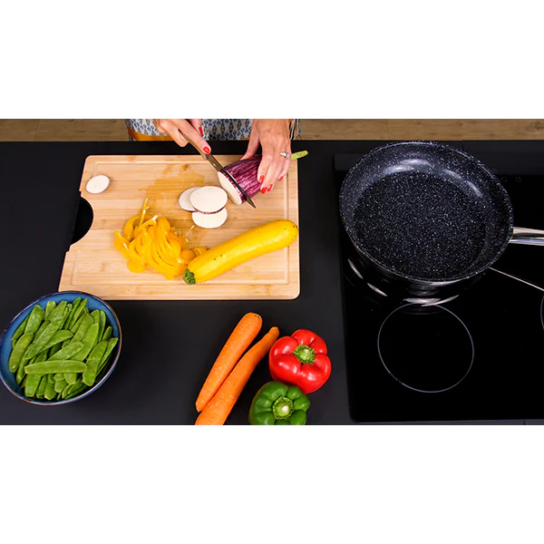 Lot de 3 poĂȘles en inox avec revĂȘtement cĂ©ramique 20, 24 et 28 cm Kitchenpro - Image 3