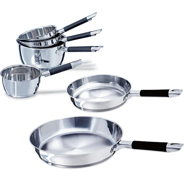 Batterie de cuisine 6 piĂšces tout inox Rapid Cook Mathon