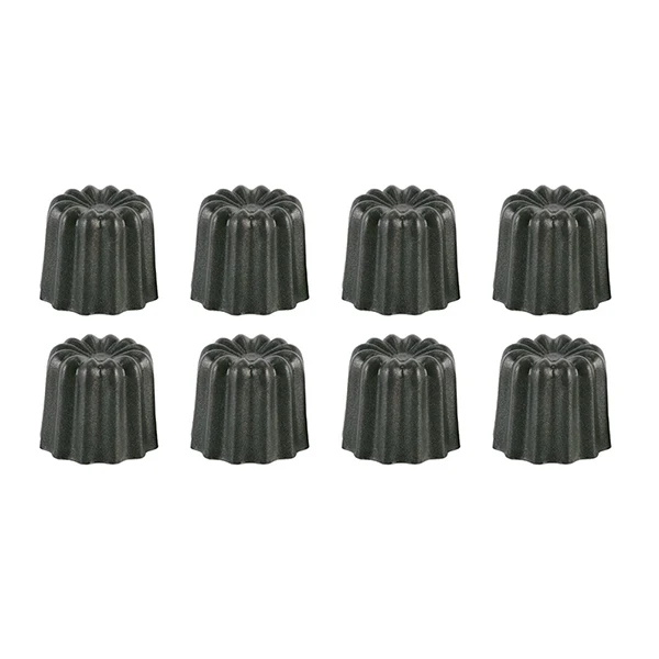Lot de 8 moules à canelés en aluminium anti-adhésif 4,5cm Patisse