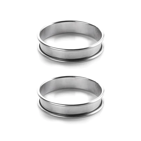 Lot de deux cercles Ă tartelette rond 8cm Lacor