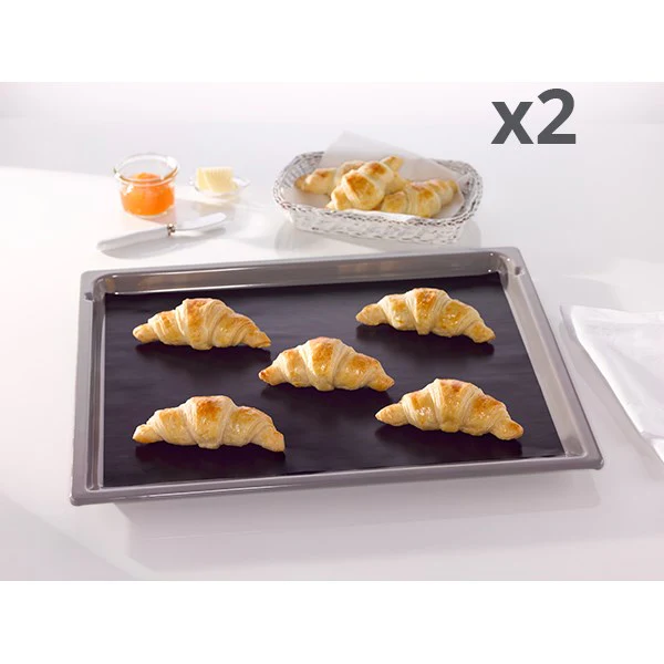 Lot de deux feuilles de cuisson anti-adhésive 40 cm NoStik