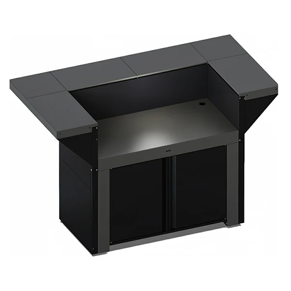 Lot ilot complet avec meuble double porte Félix et comptoir bar ENO - Image 2