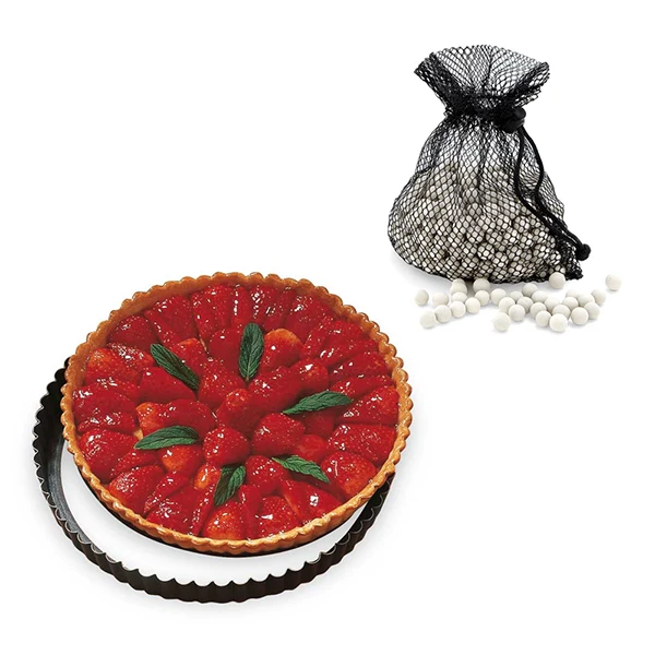 Lot Moule à tarte amovible 24,5 cm + Billes en céramique 600 g Mathon