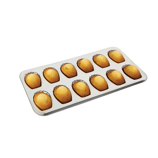 Lot plaque 12 madeleines et plaque 20 madeleinettes en fer blanc Gobel - Image 2