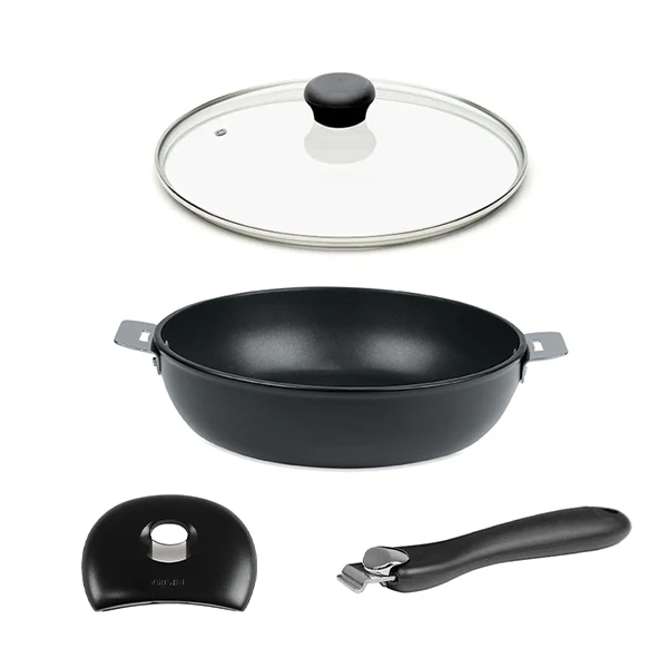 Lot sauteuse Cookway 24cm avec poignée, anse et couvercle Cristel