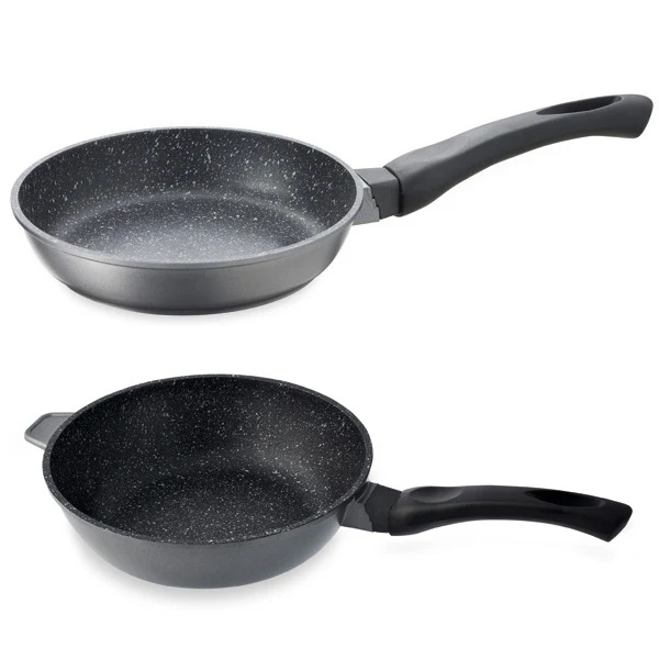 Lot poĂȘle et sauteuse revĂȘtement Dur comme la pierre 28 cm Mathon