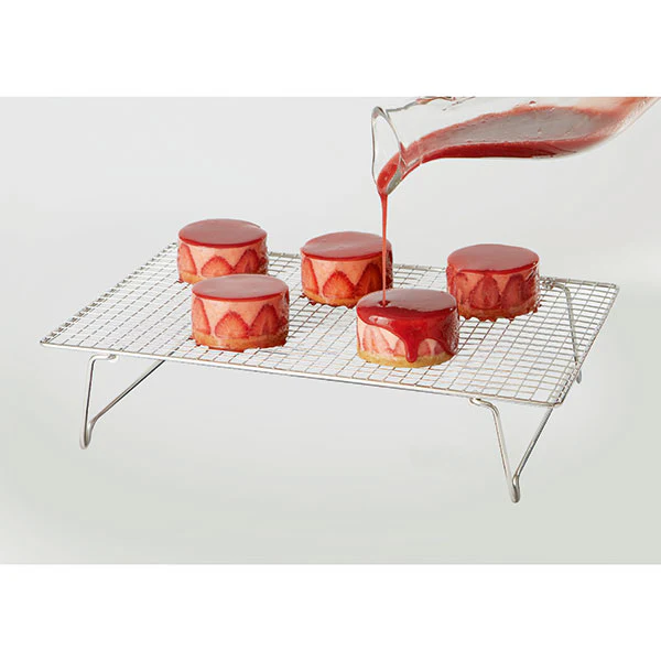 Lot Volette rectangulaire en inox avec tapis de cuisson en silicone Mathon - Image 3