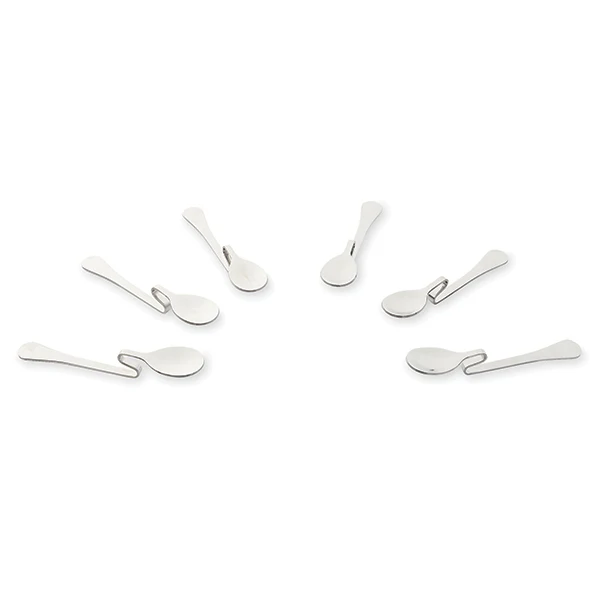 6 cuillères à café coudées inox 11 cm Mathon - Image 2