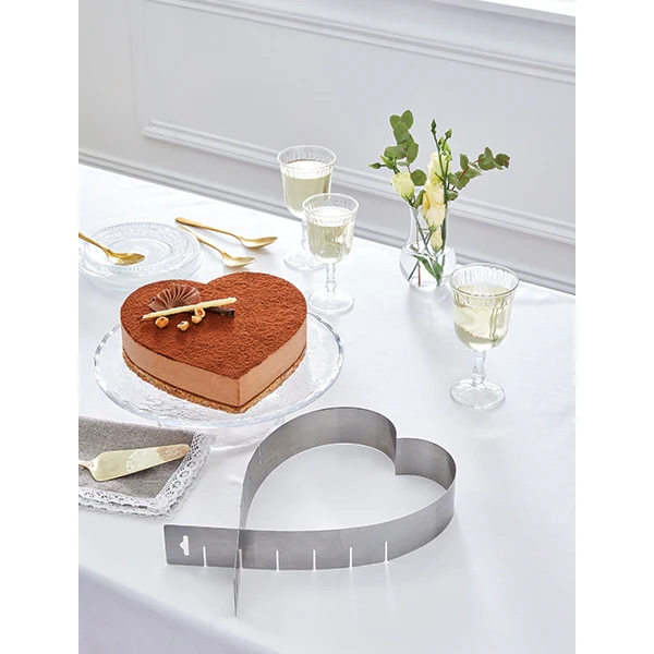 Cadre extensible coeur en inox 14 -26 cm Mathon - Image 2