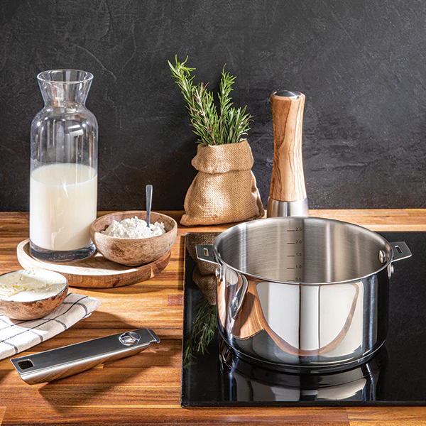 Casserole inox ClipsâInox sans manche 16 cm Mathon - Image 2