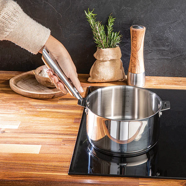 Casserole inox Clips’Inox sans manche 20 cm Mathon - Image 3