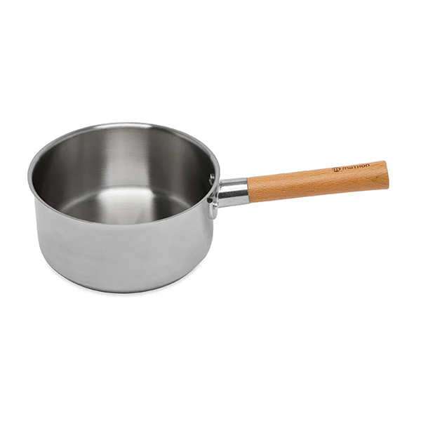 Casserole inox manche bois NaturalâInox 20 cm Mathon