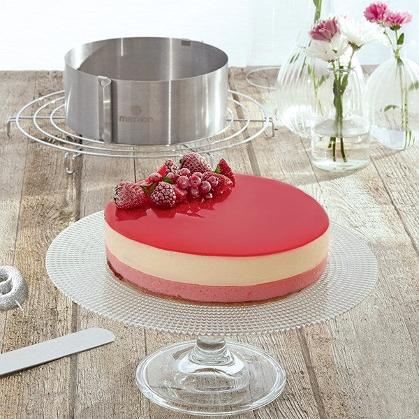 Cercle Ă gĂąteau extensible en inox 15,5 Ă 30 cm Mathon - Image 3