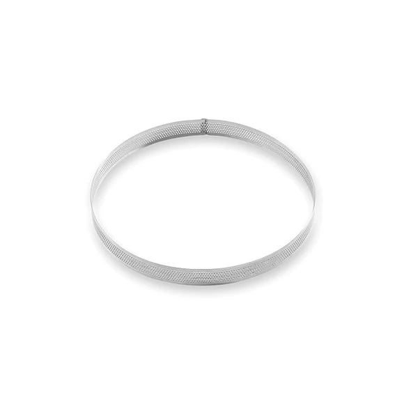 Cercle à tarte perforé en inox rond 20 cm Mathon - Image 2