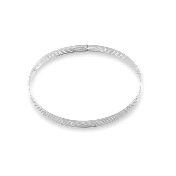 Cercle à tarte perforé en inox rond 24 cm Mathon - Image 2