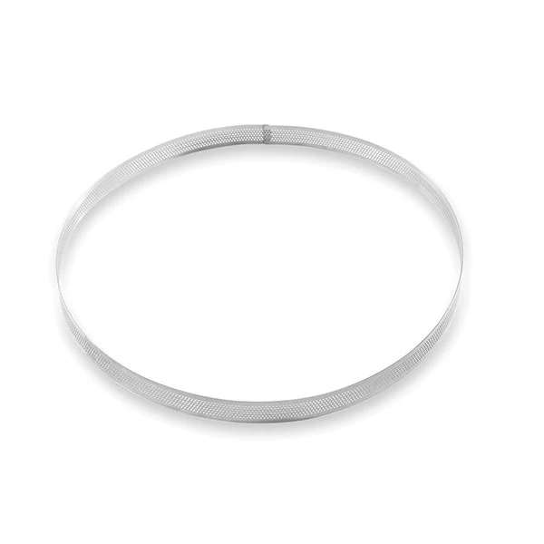 Cercle à tarte perforé en inox rond 28 cm Mathon - Image 2