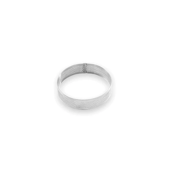 Cercle à tarte perforé en inox rond 8 cm Mathon - Image 2