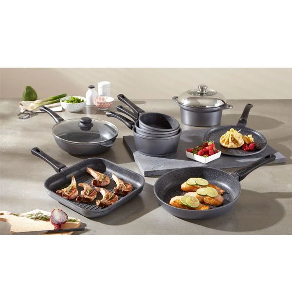 Cocotte rectangulaire revĂȘtement Dur comme la pierre et couvercle en verre 32 cm Mathon - Image 3