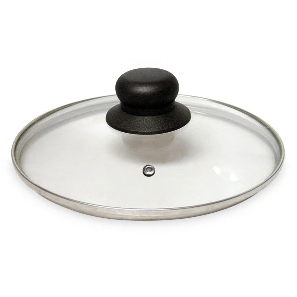Couvercle en verre cerclé inox 32 cm Baumalu